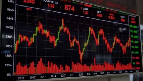 (Translation: "Dax closes in minus before Christmas")