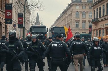 Right-Wing March Collides with Antifa on Anniversary of Allied Bombing