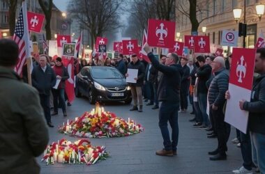 Anti-AfD Rally Crashes into a Tragedy Scene, Just Days After the Deadly Attack