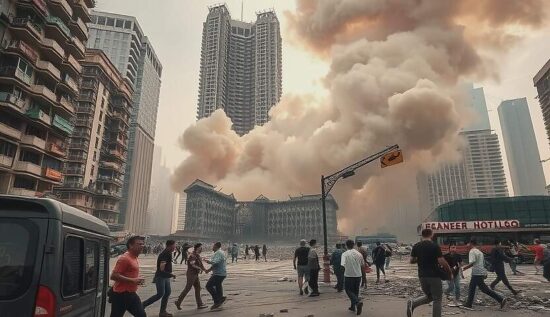 7 Quake Rocks Thailand, Skyscraper in Freefall!