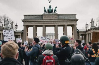 BREAKING: Berlin's Peaceful Protest Turns into Chaos - 'Warlike – never again!' – Left with Double Morality