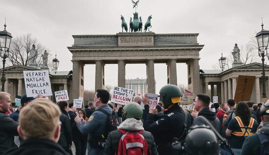 BREAKING: Berlin's Peaceful Protest Turns into Chaos - 'Warlike – never again!' – Left with Double Morality