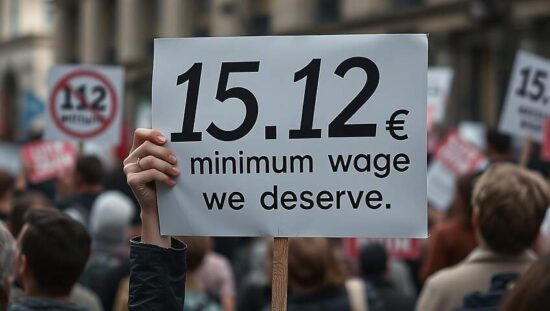 Minimum wage demand of 15.12 euros to end poverty despite work