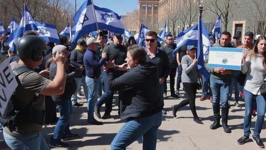 'Free Palestine' Shouted as Pro-Israel Rally Attacked with Firebomb