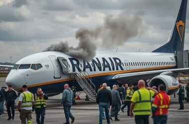 Ryanair Plane Fire Injures Several