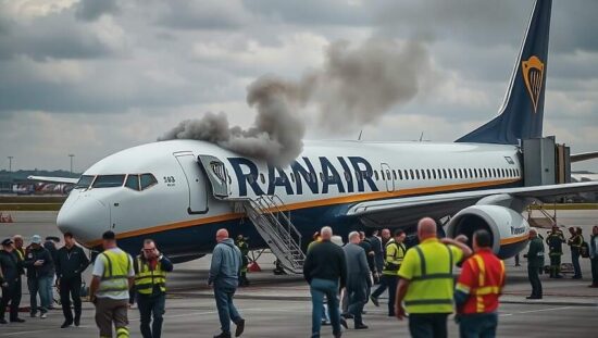 Ryanair Plane Fire Injures Several