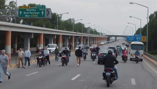 Climate Protesters Halt Highway Near Munich
