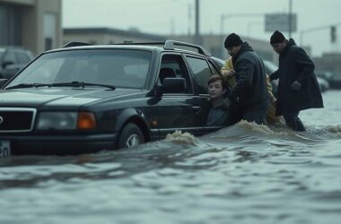 Filmmaker Akin Rescues Pair From Flooding