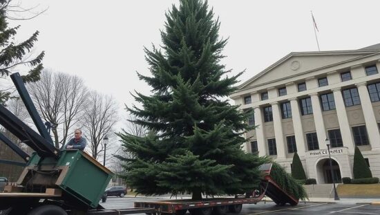 Merkel Receives Sauerland Christmas Tree