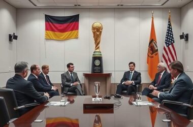 Germany Open to Chancellor’s Visit to U.S. Soccer World Cup