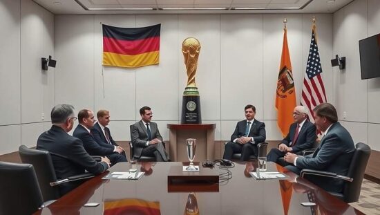 Germany Open to Chancellor’s Visit to U.S. Soccer World Cup
