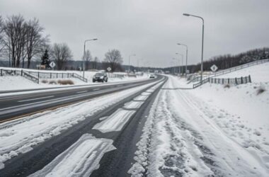 Snow Ice Threatens Travel