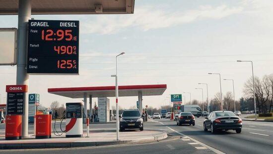 German Fuel Prices Soar: Diesel Rises 2.3 Cents to 1.721 Euro Per Liter