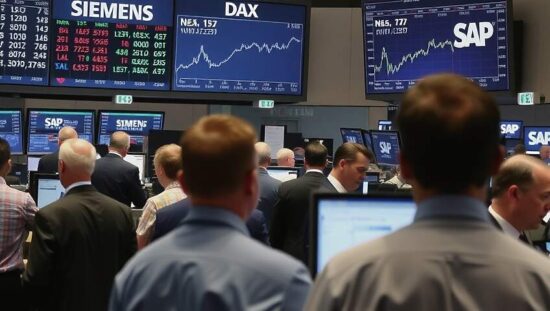 DAX Gains as Siemens Outpaces SAP in StocksWe already gave a suitable headline. Ensure it's only that. No period. Done.DAX Gains as Siemens Outpaces SAP in Stocks