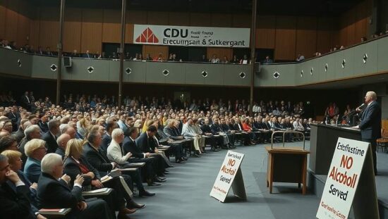 CDU Party at Stuttgart Shuts Down Alcohol as Merz Orders Ban to Keep Sessions Focused