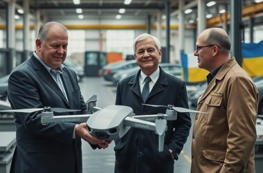 German Defense Minister Pistorius Presents First Quantum Drone to Ukraine’s President Selenskyj