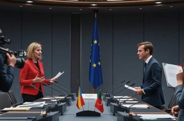 EU Summit Grimm Backs Merz in Clash with Macron over Trade Policy