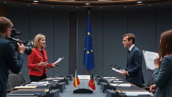 EU Summit Grimm Backs Merz in Clash with Macron over Trade Policy