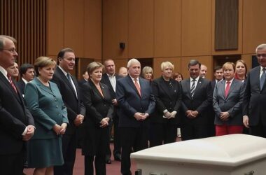 Angela Merkel Olaf Scholz Attend State Funeral for Former Bundestag President Rita Süssmuth