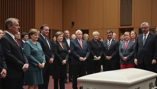 Angela Merkel Olaf Scholz Attend State Funeral for Former Bundestag President Rita Süssmuth