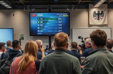 CDU NARROWLY LEADS IN RINELAND-PALATINE BEFORE STATE ELECTION ACCORDING TO POLITBAROMETER POLL