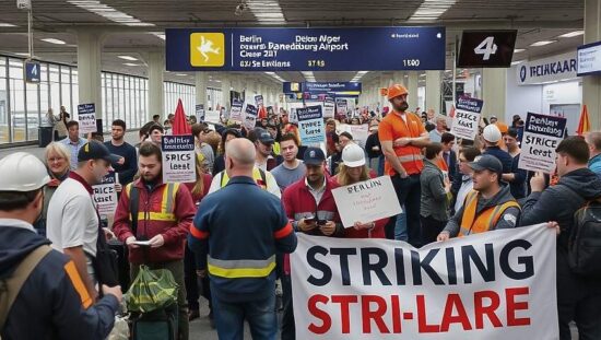 Verdi Calls for Wednesday Strike at Berlin Brandenburg Airport