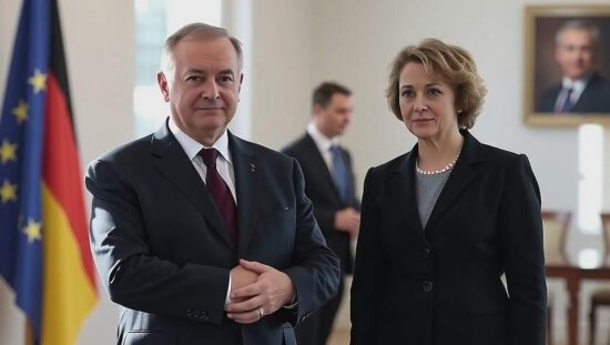 German Chancellor Merz Meets EU Parliament President Metsola in Berlin