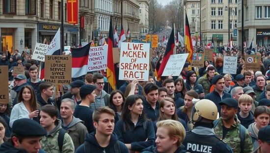 Germany's Students Take to Streets Nationwide Protest Military Service Plans