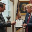 Trump Receives Copy of Historic Prussian Trade Deal From Chancellor Merz During White House Visit
