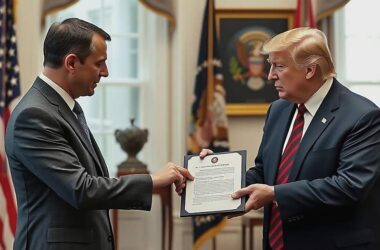 Trump Receives Copy of Historic Prussian Trade Deal From Chancellor Merz During White House Visit