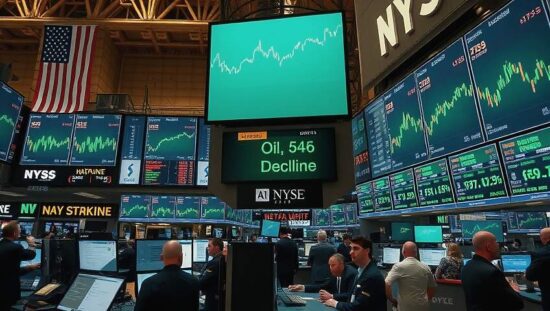 US Stocks Rise as Oil Prices Plunge