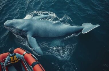 Stranded Bowhead Whale Released Back into North Sea Waters