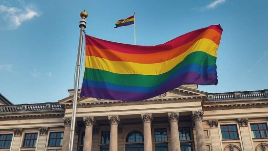 Rainbow Flag Flies At German Parliament for Day Against Hate