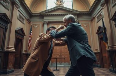 Courtroom Chaos Defendant Attacks Prosecutor in Hanau